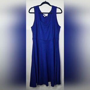 Women's Marybelle Plus Size Sleeveless Scoop Neck Royal Blue Dress Size 2X